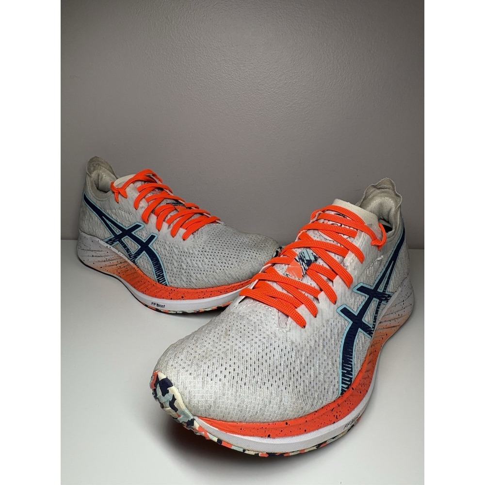 ASICS Women's Magic Speed Running Shoes Sneaker‎ White/Thunder Blue - Size 9